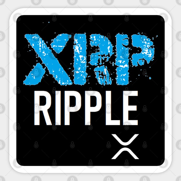 Ripple XRP (Front & Back Designs) Sticker by DigitalNomadInvestor